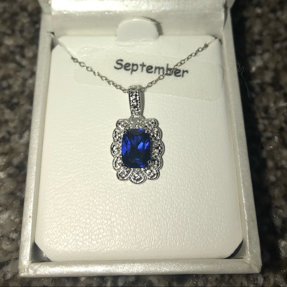 NEW Birthstone RADIANT GEM NECKLACE SEPTEMBER - Picture 1 of 7